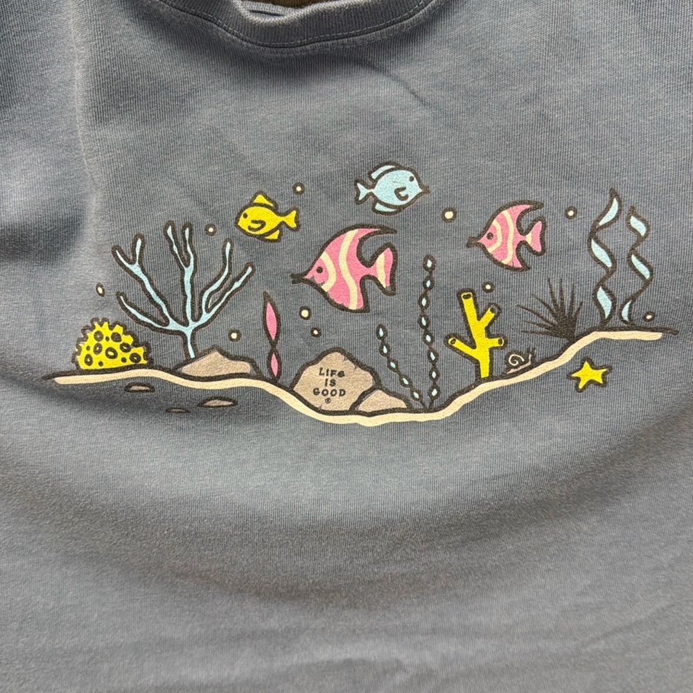 Life Is Good Tropical Fish Vista Crusher Tee - Picture 2 of 3